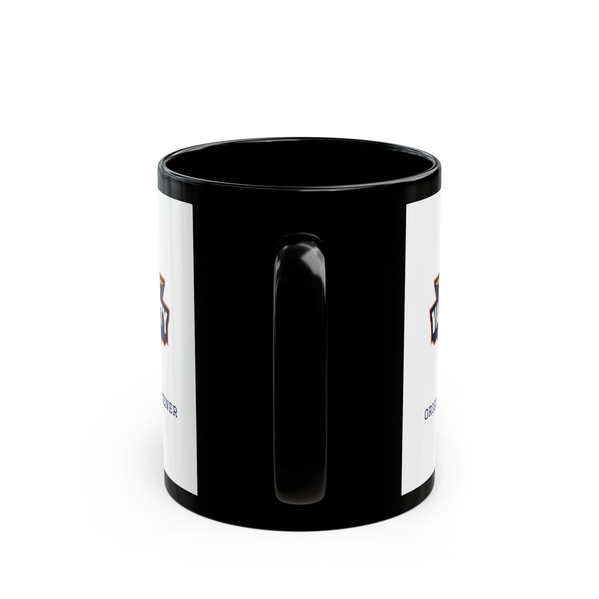 Varsity Viewpoint "Origin Listener" Black Mug — 11oz & 15oz